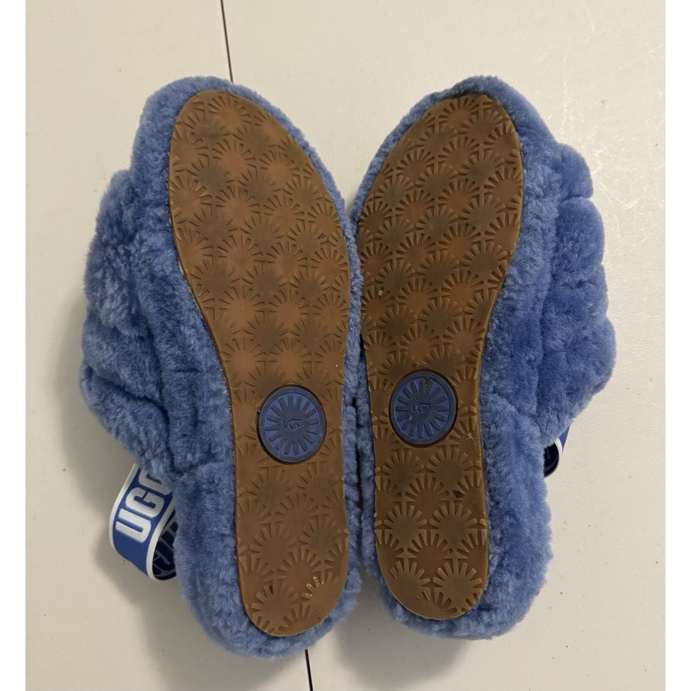 UGG Women's Fluff Yeah Women's Size 9M US Slide Wedge Sandal - Blue - Picture 6 of 8